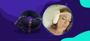 CNH, Ear Donut Pillow with a hole, and a head strap for pain relief of surgery, piercing, or chrondro-dermatitis nodularis helicis
