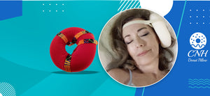 CNH, Ear Donut Pillow with a hole, and a head strap for pain relief of surgery, piercing, or chrondro-dermatitis nodularis helicis